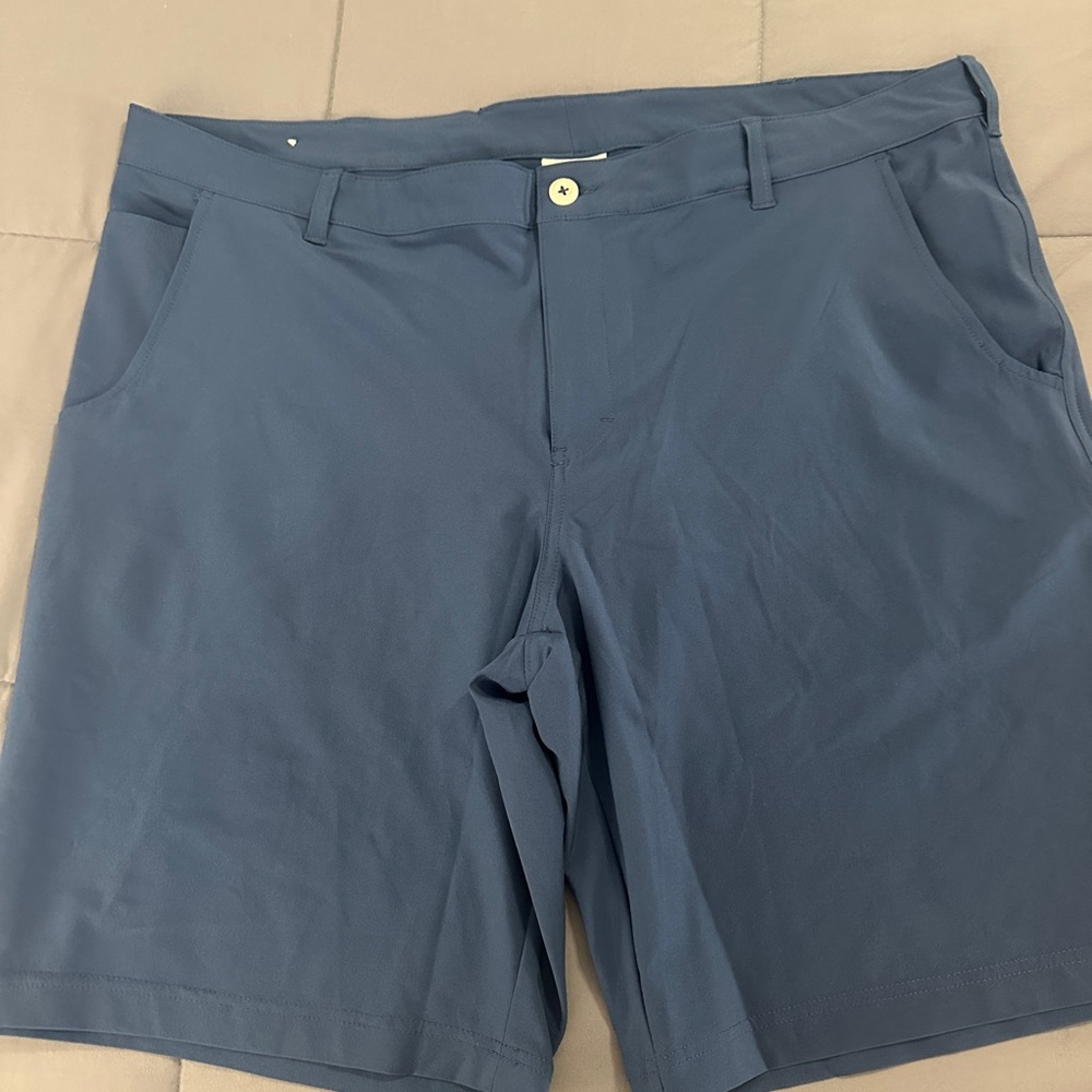Columbia Blue Flat Front Shorts Lightweight Casual